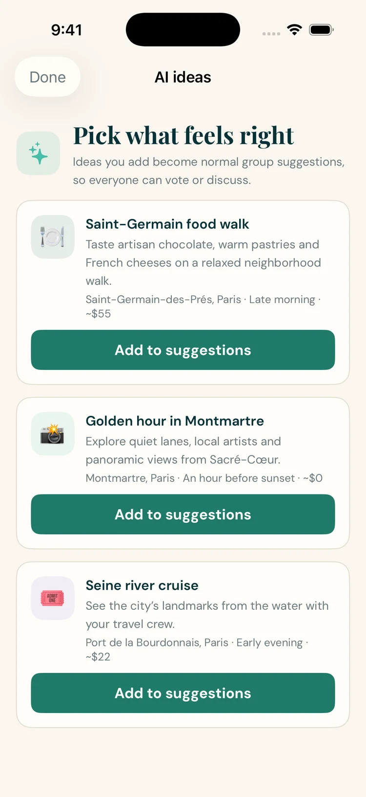Voyazh ideas screen