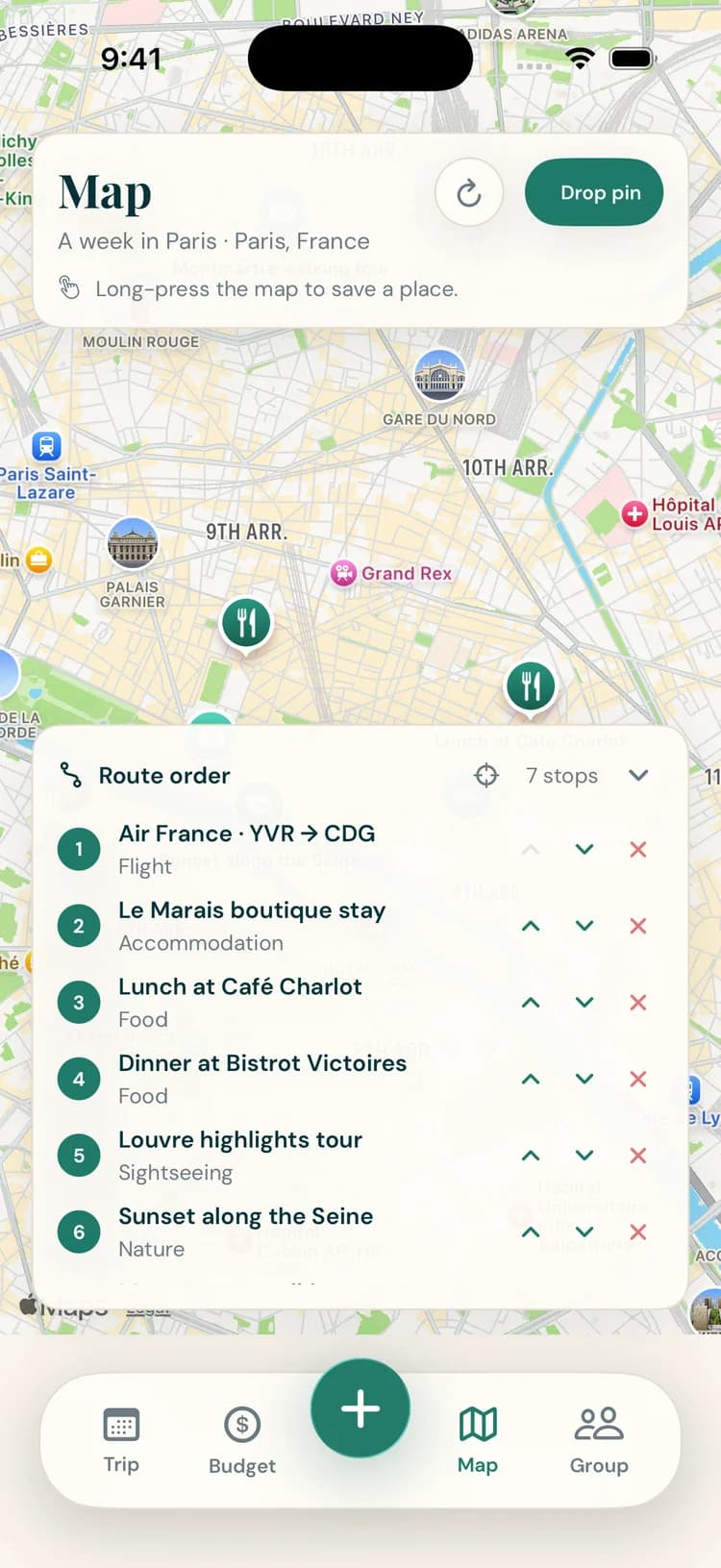Voyazh map screen